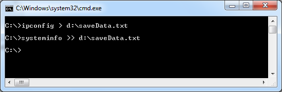 Save the output of command prompt in a text file Save the output of command prompt in a text file