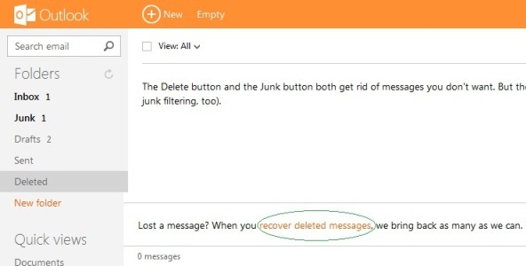 Recover deleted messages Recover deleted messages