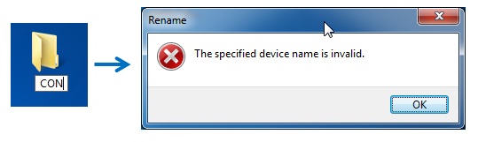Saving a file with name "CON" Saving a file with name "CON"