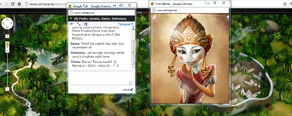 Rama, Rawana and Sita chatting in gtalk Rama, Rawana and Sita chatting in gtalk