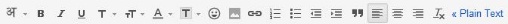 Rich formatting toolbar Rich formatting toolbar
