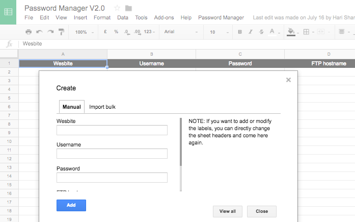 Password Manager Demo