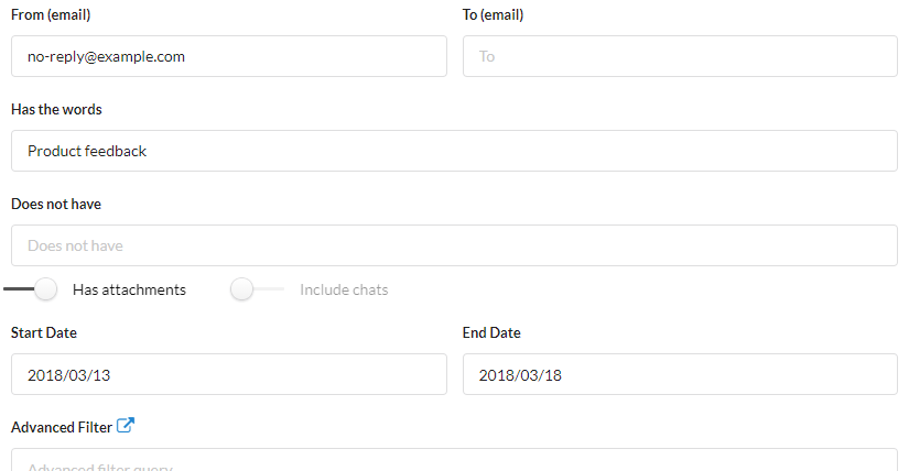Email filters