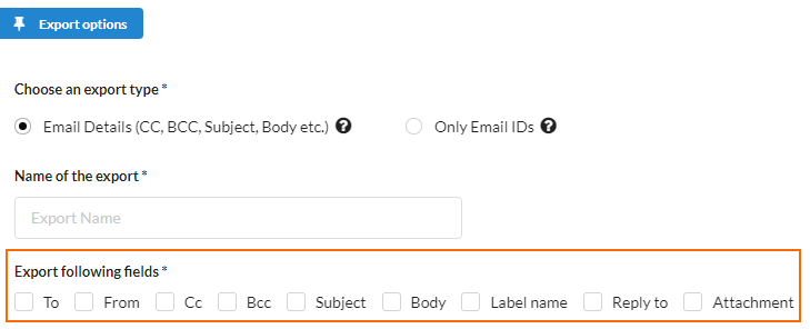 emailexport.io fields